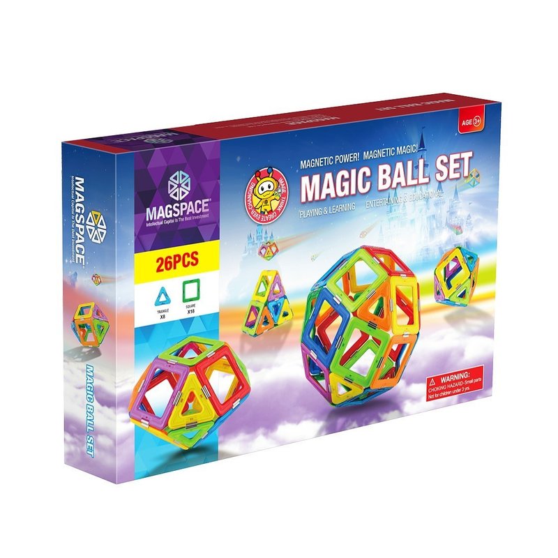 Magspace - 26 Piese Magic Ball set joc magnetic educativ de constructie 3D