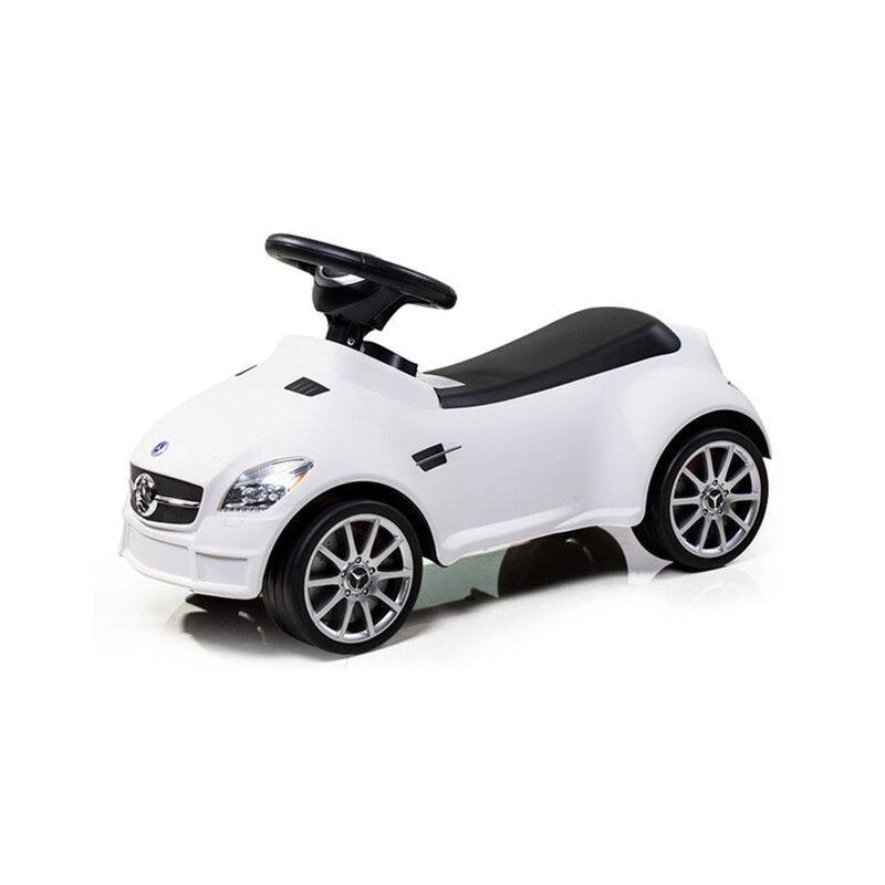 Vehicul ride-on BabyTrold Model Mercedes Claxon pe volan 18 luni+ Sustine 25 kg 67x29x37 cm Alb