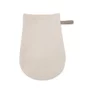Manusa de baie, Qmini, Pentru bebelusi, 12x21 cm, Din tricot termo-terry din bambus, Materiale certificate Oeko Tex Standard 100, Beige - 1