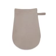 Manusa de baie, Qmini, Pentru bebelusi, 12x21 cm, Din tricot termo-terry din bambus, Materiale certificate Oeko Tex Standard 100, Mocha