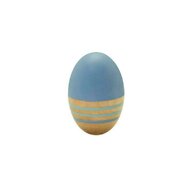 MamaMemo - Maraca jucarie muzicala in forma de ou, din lemn, albastra, 