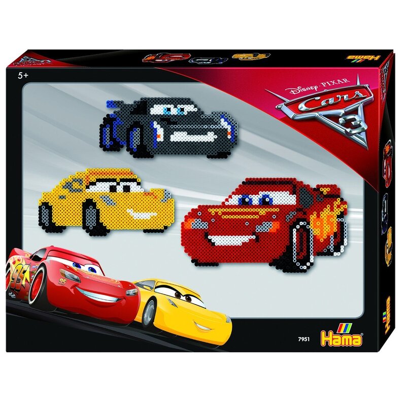 Hama - set margele de calcat disney cars in cutie, 4000 buc midi