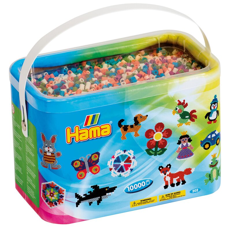 Hama - margele de calcat hama midi mix 6 culori de toamna 10000 buc in galeata