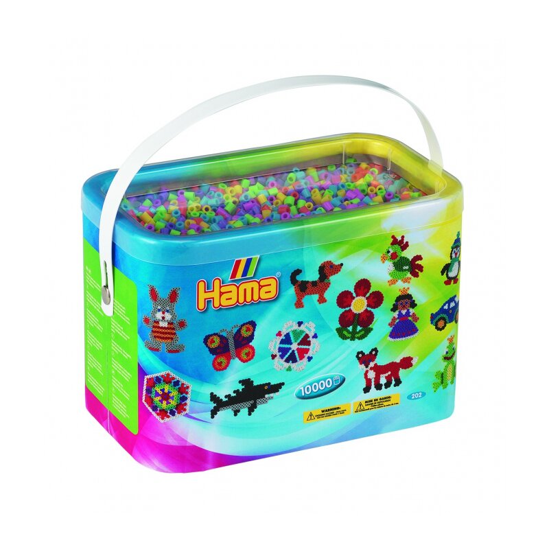 Hama - set margele de calcat mix 6 culori pastel 2 model 2 midi
