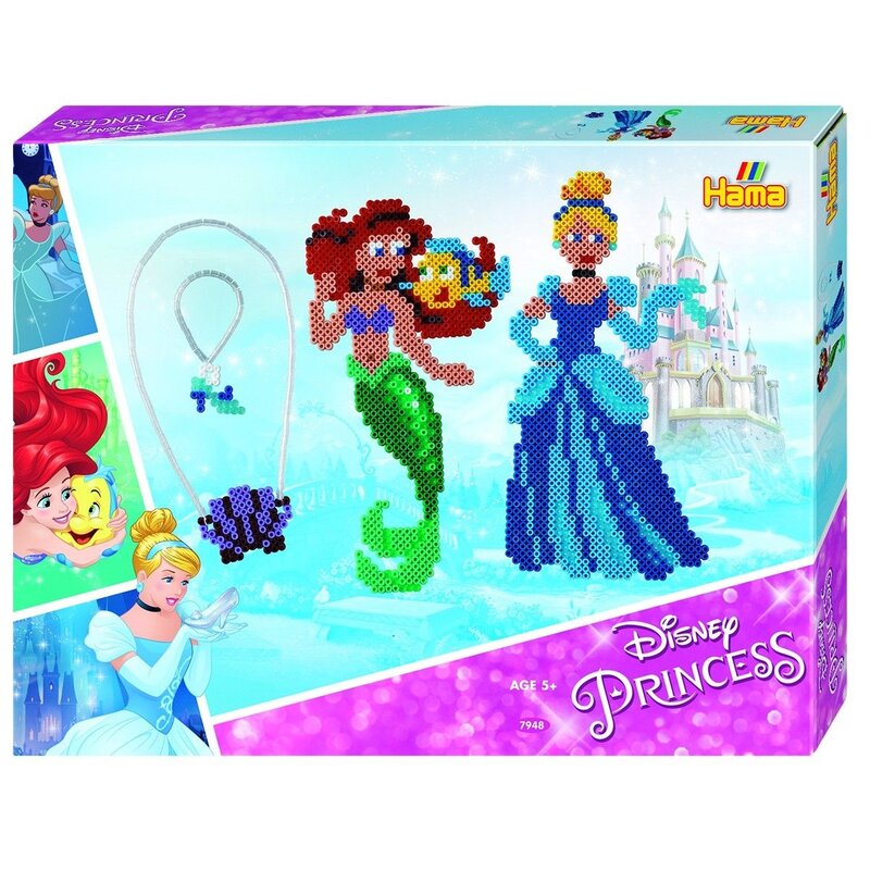 Hama - set margele de calcat printesele disney in cutie, 4000 buc midi