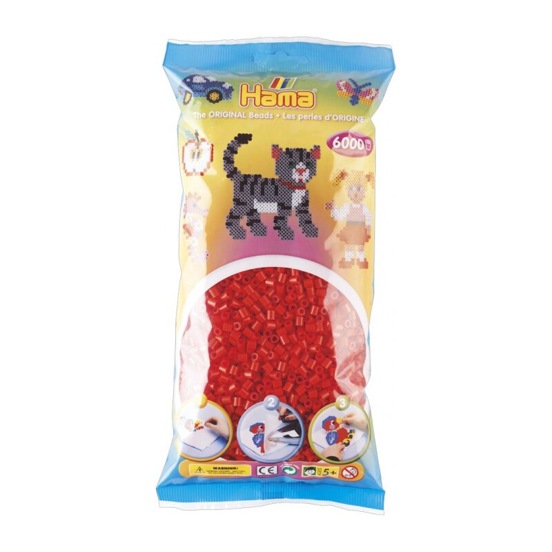 Hama - set margele de calcat midi, rosu