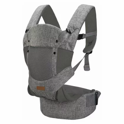 Marsupiu bebe, FreeON, Carry Me, 3 in 1, De la 4 luni pana la 15 kg, Tesatura din plasa 3D, Confortabil si sigur pentru bebe, Gri