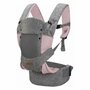 Marsupiu bebe, FreeON, Carry Me, 3 in 1, De la 4 luni pana la 15 kg, Tesatura din plasa 3D, Confortabil si sigur pentru bebe, Grey/Pink