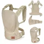 Marsupiu ergonomic, Lionelo, Margareet Air, 3 pozitii de purtare, Certificat de Institutul International pentru Displazie de Sold, 4 luni+, Pana la 20 Kg, Material respirabil 3D Air Mesh, Catarama dubla de siguranta, Bej - 4