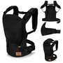 Marsupiu ergonomic, Lionelo, Margareet Air, 3 pozitii de purtare, Certificat de Institutul International pentru Displazie de Sold, 4 luni+, Pana la 20 Kg, Material respirabil 3D Air Mesh, Catarama dubla de siguranta, Negru - 4