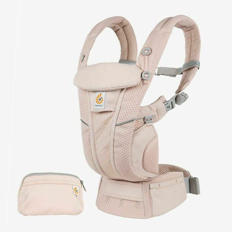 Ergobaby - marsupiu ergonomic omni breeze , quartz, din poliester, 4 pozitii, roz
