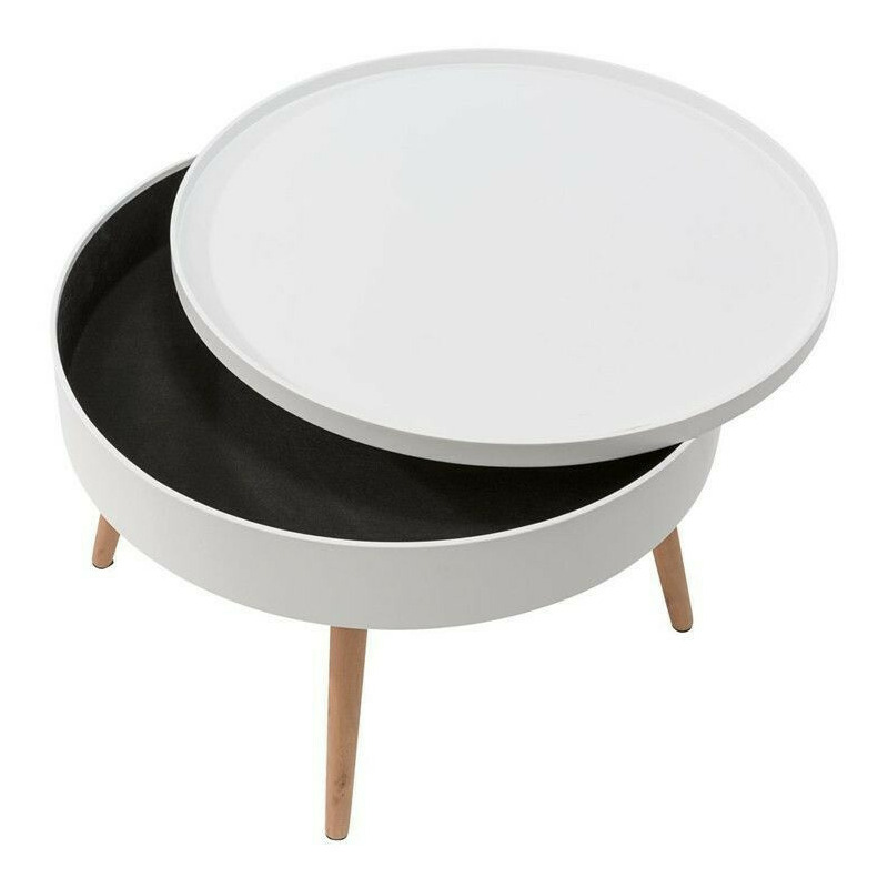 Masa de cafea rotunda cu spatiu de depozitare 60cm, modern home