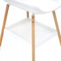 Masuta de infasat, BabyTrold, Cu saltea de infasat inclusa, Spatiu pentru depozitare, 77x67x90 cm, Sustine 11 kg, Lemn de fag, Alb/Natur - 11