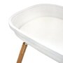 Masuta de infasat, BabyTrold, Cu saltea de infasat inclusa, Spatiu pentru depozitare, 77x67x90 cm, Sustine 11 kg, Lemn de fag, Alb/Natur - 12