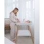 Masuta de infasat, BabyTrold, Cu saltea de infasat inclusa, Spatiu pentru depozitare, 77x67x90 cm, Sustine 11 kg, Lemn de fag, Alb/Natur - 8