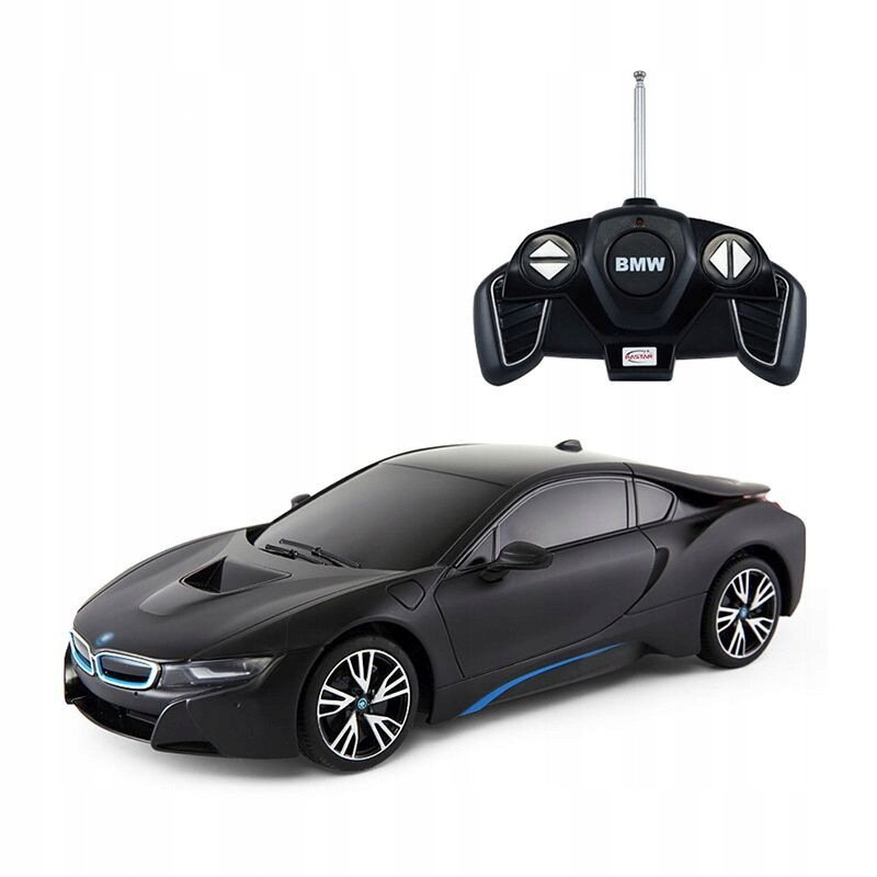Rastar - masinuta cu telecomanda bmw i8 , scara 1:18, negru