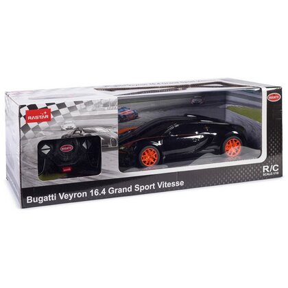 Rastar - Masinuta cu telecomanda Bugatti Grand Sport Vitesse , Scara 1:18, Negru