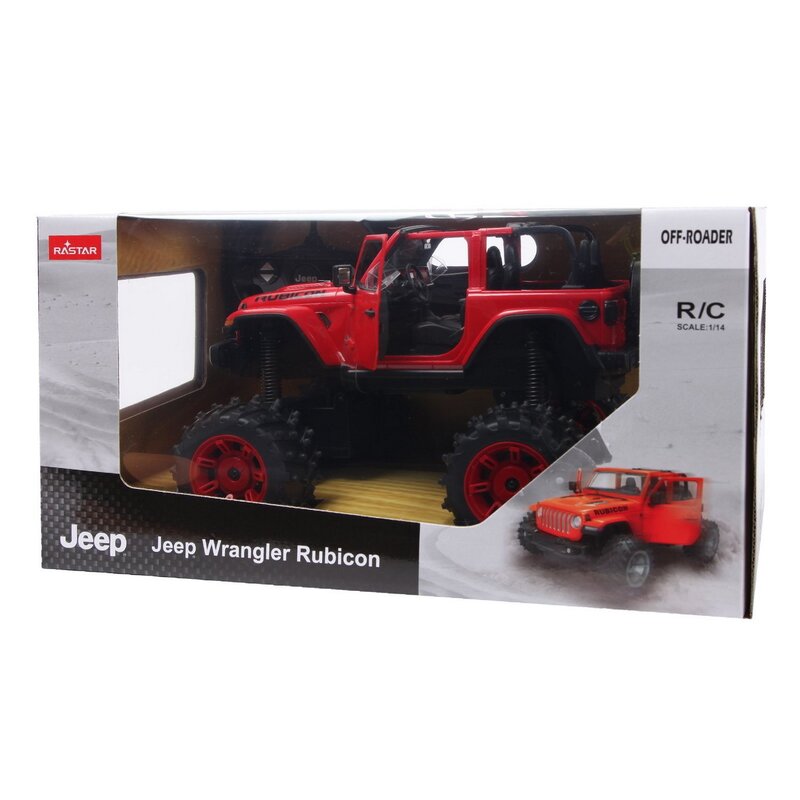 Rastar - Masinuta cu telecomanda Jeep Wrangler JL, Scara 1:14, Rosu