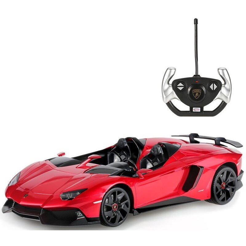 Rastar - Masinuta cu telecomanda Lamborghini Aventador J, Scara 1:12, Rosu