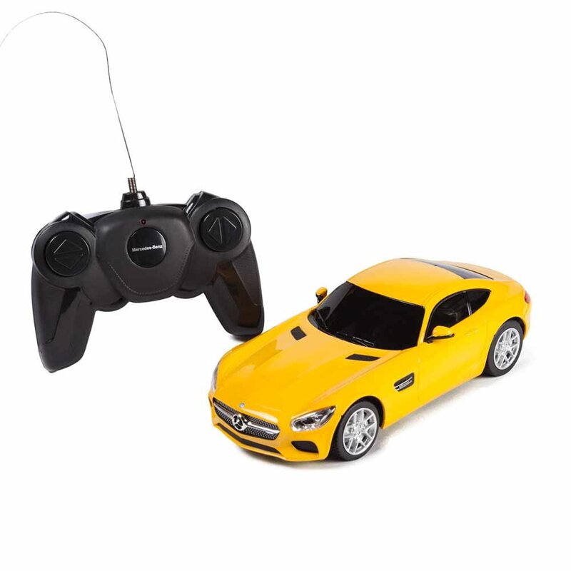 Rastar - masinuta cu telecomanda mercedes amg gt , scara 1:24, galben