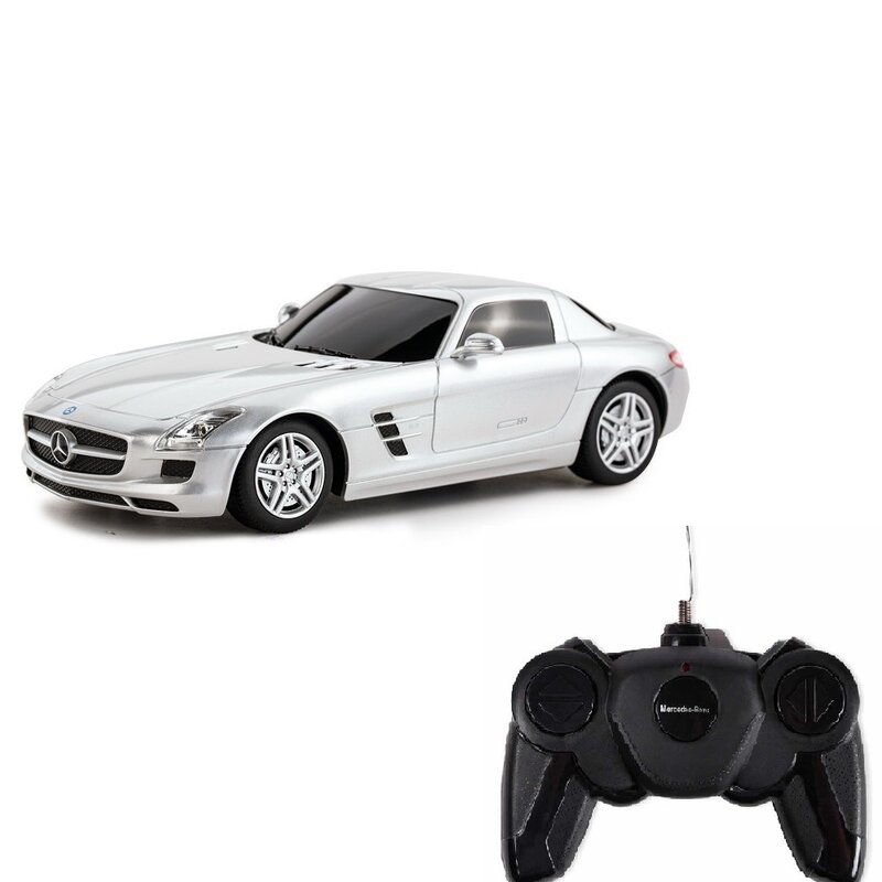 Rastar - masinuta cu telecomanda mercedes-benz sls, scara 1:24, gri