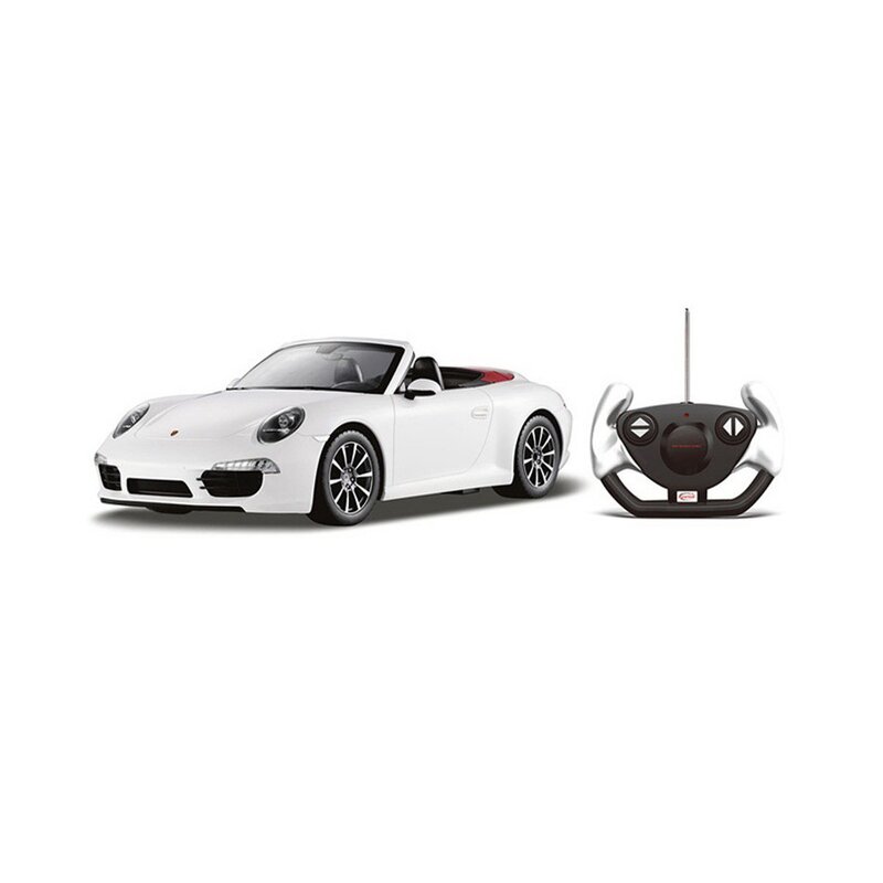 Rastar - masinuta cu telecomanda porche carrera s , scara 1:12, alb