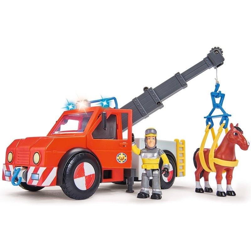 Simba - Masina de pompieri Fireman Sam Phoenix cu figurina, cal si accesorii