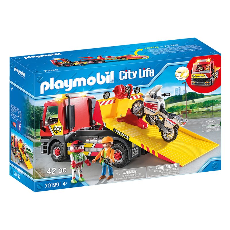 Playmobil - masina de remorcare cu motocicleta