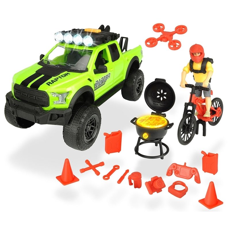 Dickie Toys - Masina Playlife Bike Trail Set cu figurina si accesorii
