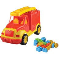 Ucar Toys - Masina pompieri 43 cm cu 38 piese constructie in cutie