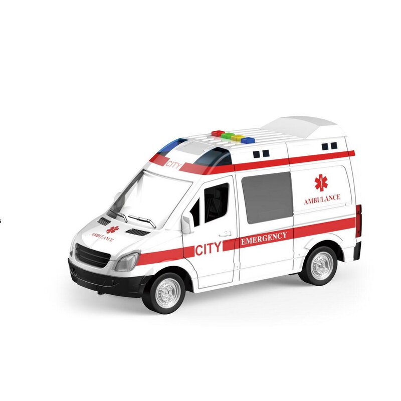 Best Of China Ambulanta Cu Sunete Cu Lumini Scara 1:16 Cu Frictiune Multicolor