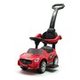 Masinuta de impins, Baby Mix, Bouncer, 3 in 1, Cu maner de impins detasabil, Cu protectii laterale, Cu melodii si claxon, Cu suport jucarii sub sezut, 12-36 luni, Red - 1