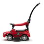 Masinuta de impins, Baby Mix, Bouncer, 3 in 1, Cu maner de impins detasabil, Cu protectii laterale, Cu melodii si claxon, Cu suport jucarii sub sezut, 12-36 luni, Red - 8