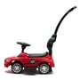 Masinuta de impins, Baby Mix, Bouncer, 3 in 1, Cu maner de impins detasabil, Cu protectii laterale, Cu melodii si claxon, Cu suport jucarii sub sezut, 12-36 luni, Red - 9