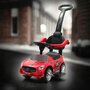 Masinuta de impins, Baby Mix, Bouncer, 3 in 1, Cu maner de impins detasabil, Cu protectii laterale, Cu melodii si claxon, Cu suport jucarii sub sezut, 12-36 luni, Red - 4