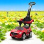 Masinuta de impins, Baby Mix, Bouncer, 3 in 1, Cu maner de impins detasabil, Cu protectii laterale, Cu melodii si claxon, Cu suport jucarii sub sezut, 12-36 luni, Red - 5