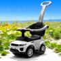 Masinuta de impins, Baby Mix, Bouncer, 3 in 1, Cu maner de impins detasabil, Cu protectii laterale, Cu melodii si claxon, Cu suport jucarii sub sezut, 12-36 luni, White - 4