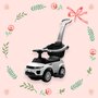 Masinuta de impins, Baby Mix, Bouncer, 3 in 1, Cu maner de impins detasabil, Cu protectii laterale, Cu melodii si claxon, Cu suport jucarii sub sezut, 12-36 luni, White - 5