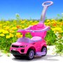Masinuta de impins, Baby Mix, Cu maner de impins detasabil, Cu protectii laterale, Cu melodii si claxon, Cu suport jucarii sub sezut, Pink - 6