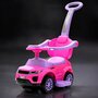 Masinuta de impins, Baby Mix, Cu maner de impins detasabil, Cu protectii laterale, Cu melodii si claxon, Cu suport jucarii sub sezut, Pink - 4
