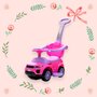 Masinuta de impins, Baby Mix, Cu maner de impins detasabil, Cu protectii laterale, Cu melodii si claxon, Cu suport jucarii sub sezut, Pink - 5