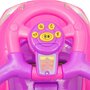 Masinuta de impins, Baby Mix, Mega Car, Pana la 23 kg, Cu maner de impins pliabil, Cu suport picioare, Cu protectii laterale detasabile, Cu melodii si claxon, Cu suport jucarii sub sezut, 12-36 luni, Pink - 9