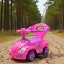 Masinuta de impins, Baby Mix, Mega Car, Pana la 23 kg, Cu maner de impins pliabil, Cu suport picioare, Cu protectii laterale detasabile, Cu melodii si claxon, Cu suport jucarii sub sezut, 12-36 luni, Pink - 4