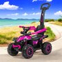 Masinuta de impins, Baby Mix, Mega, Pana la 30 kg, Cu maner de impins, Cu suport picioare, Cu protectii laterale, Cu sunete, 12 luni+, Pink - 4