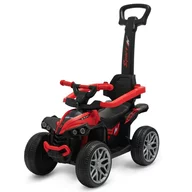 Masinuta de impins, Baby Mix, Mega Prime, Pana la 30 kg, Cu maner de impins, Cu protectii laterale, Cu sunete, Roti EVA, 12 luni+, Red