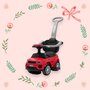 Masinuta de impins, Baby Mix, Prime, Scaun din piele ecologica, Cu maner de impins detasabil, Cu protectii laterale, Cu melodii si claxon, Cu suport jucarii sub sezut, Red - 5