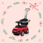 Masinuta de impins, Baby Mix, Prime, Scaun din piele ecologica, Cu maner de impins detasabil, Cu protectii laterale, Cu melodii si claxon, Cu suport jucarii sub sezut, Red - 5