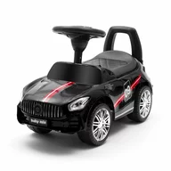 Masinuta de impins, Baby Mix, Racer, Pana la 25 kg, Cu volan, Cu sunete, Cu suport jucarii sub sezut si spatar confortabil, 12 luni+, Black
