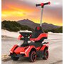 Masinuta de impins, Baby Mix, Speed, Pana la 30 kg, Cu maner de impins, Cu protectii laterale, Cu melodii si claxon, 36 luni+, Red - 2