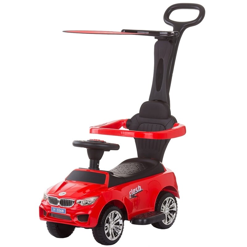 Masinuta de impins chipolino flash red cu maner si copertina
